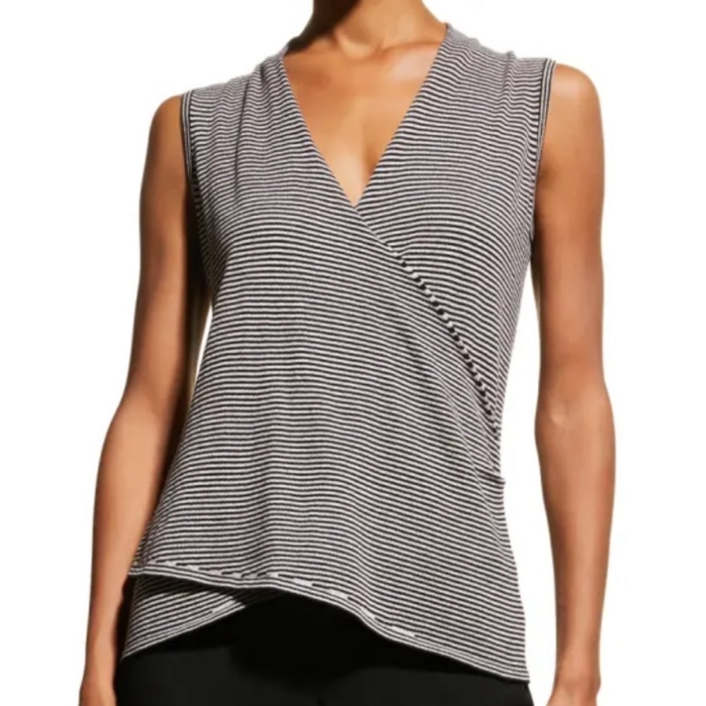 Nic + Zoe Striped Vital Wrap Tank